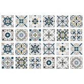 24Pcs Geometry Decorative Stickers 4x4 6x6 8x8 Inches, Peel and Stick Backsplash Tile Stickers, Wall Stickers Self Adhesive Removable Waterproof for Kitchen Backsplash,Staircase,Stick on Tiles